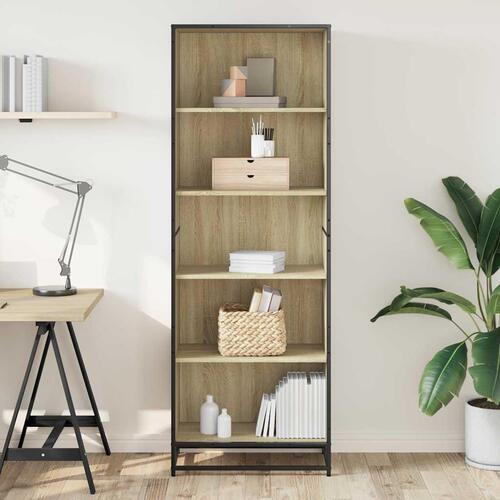 Bogreol 60x35x170,5 cm konstrueret træ sonoma-eg