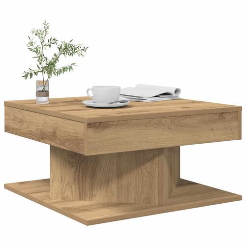 Sofabord 55x55x30 cm konstrueret træ kunsteg