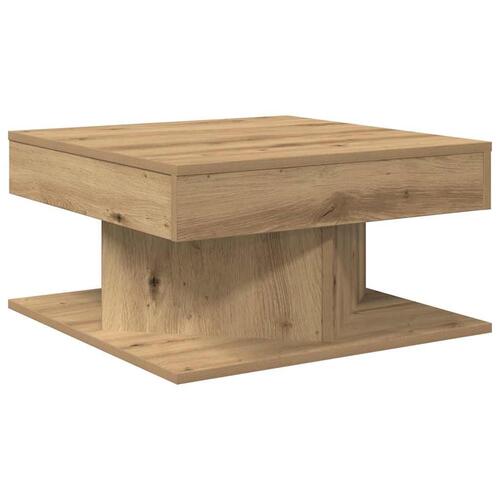 Sofabord 55x55x30 cm konstrueret træ kunsteg