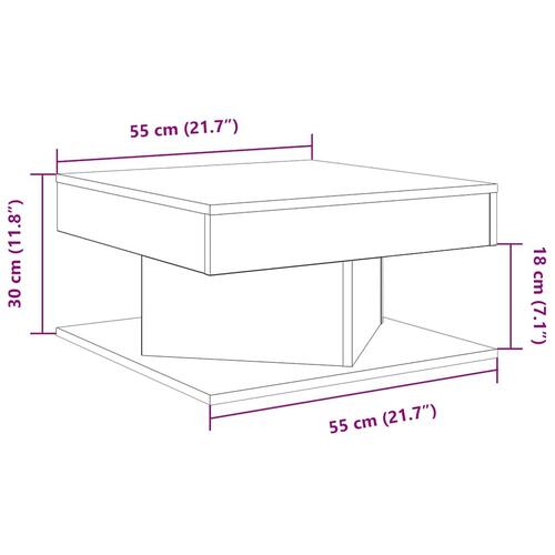 Sofabord 55x55x30 cm konstrueret træ kunsteg