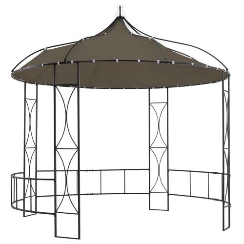 Pavillon 300x290 cm rund gråbrun