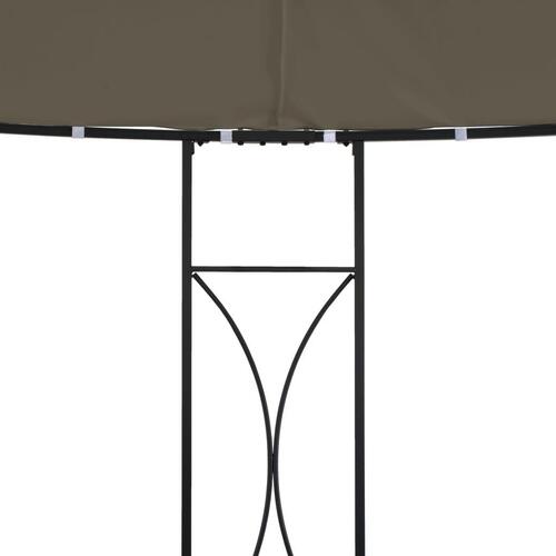 Pavillon 300x290 cm rund gråbrun