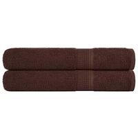 Håndklæder 2 stk. 100x200 cm 360 g/m2 100 % bomuld brun