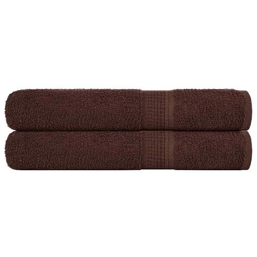 Håndklæder 2 stk. 100x200 cm 360 g/m2 100 % bomuld brun