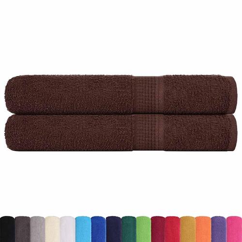 Håndklæder 2 stk. 100x200 cm 360 g/m2 100 % bomuld brun