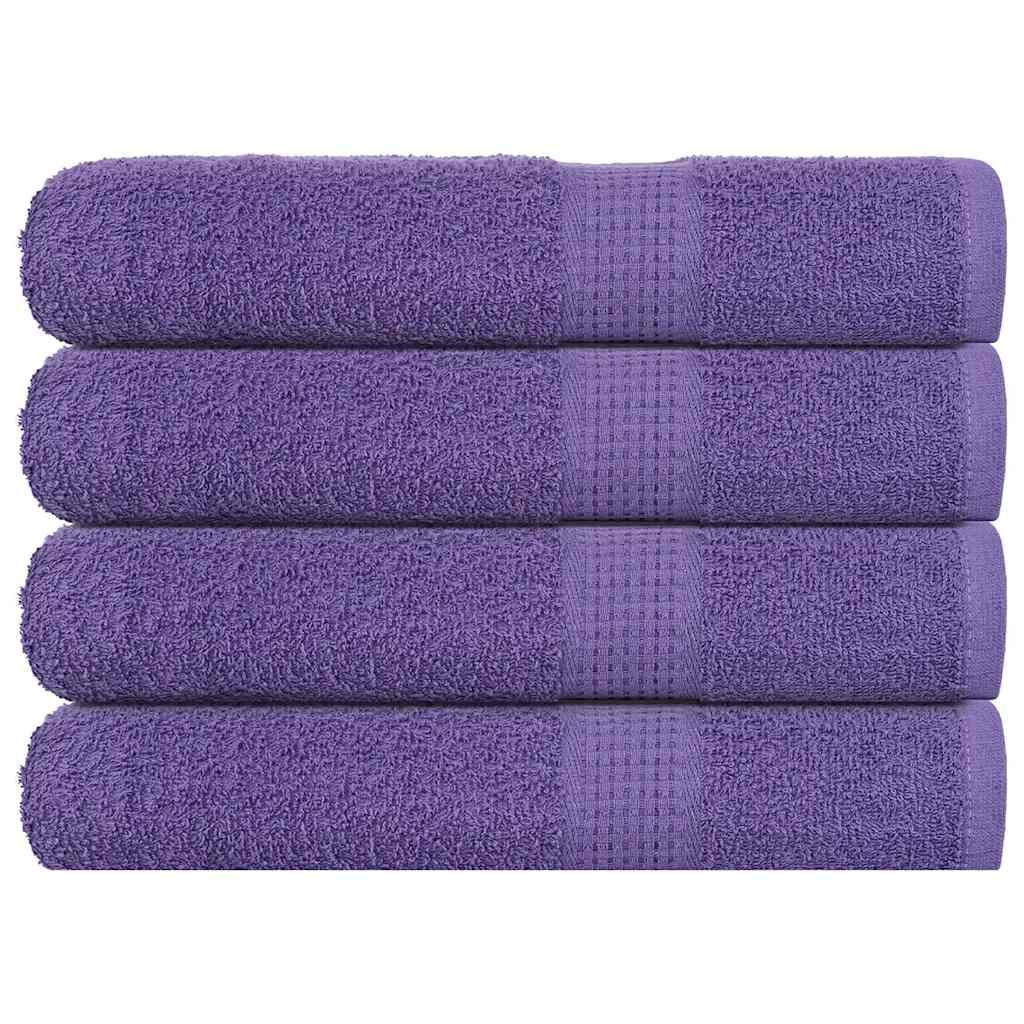 Saunahåndklæder 4 stk. 80x200 cm 360g/m2 100 % bomuld lilla