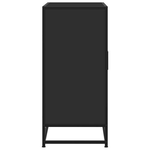 Skuffeskab 68x35x76 cm konstrueret træ og metal sort