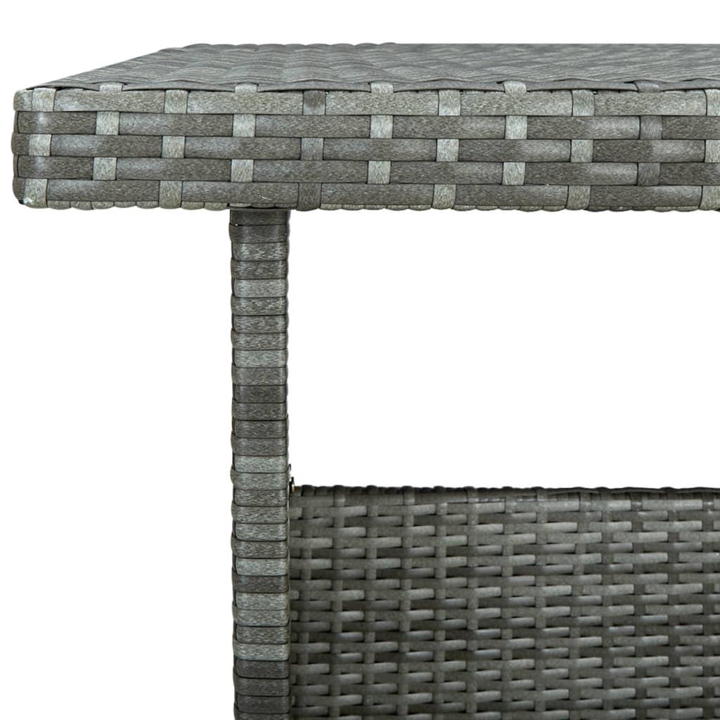 Loungesæt til haven 6 dele med hynder polyrattan grå
