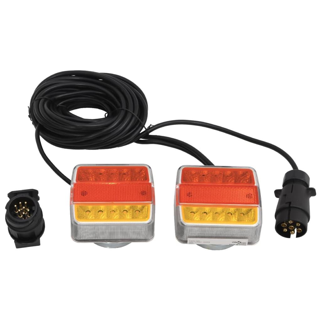 Trailerlygter 2 stk. 10,5x7,5x10 cm 12 V LED-pære rød