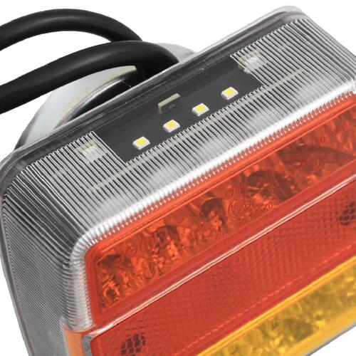 Trailerlygter 2 stk. 10,5x7,5x10 cm 12 V LED-pære rød