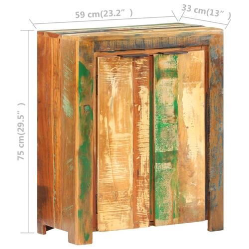 Skænk 59x33x75 cm massivt genbrugstræ