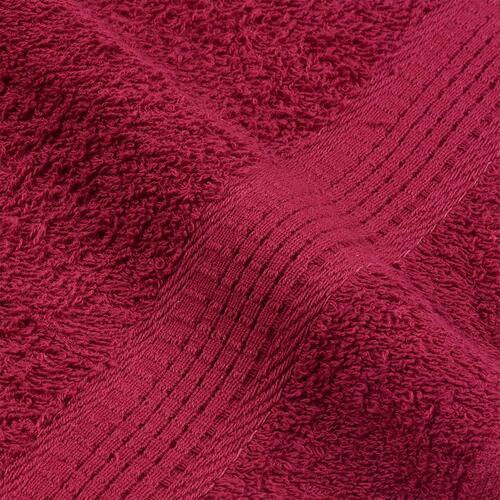 Håndklæder 10stk. 100x200cm 360g/m2 100 % bomuld bordeauxfarvet
