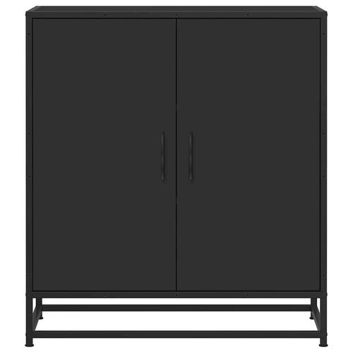 Skuffeskab 68x35x76 cm konstrueret træ og metal sort