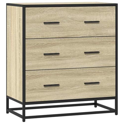 Skab 68x35x76 cm konstrueret træ og metal sonoma-eg