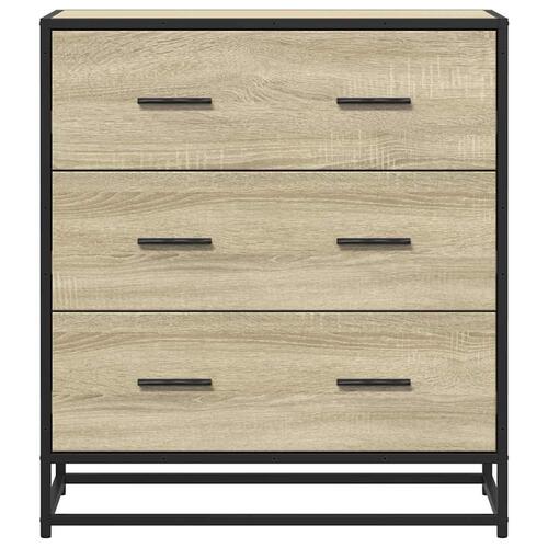 Skab 68x35x76 cm konstrueret træ og metal sonoma-eg