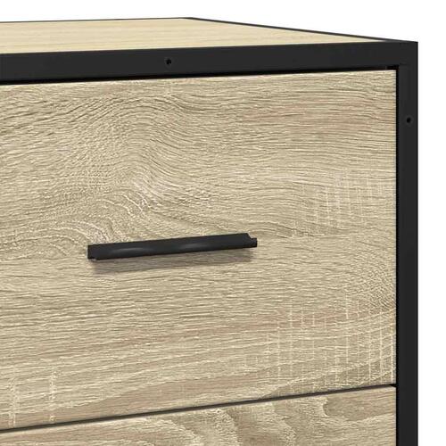 Skab 68x35x76 cm konstrueret træ og metal sonoma-eg