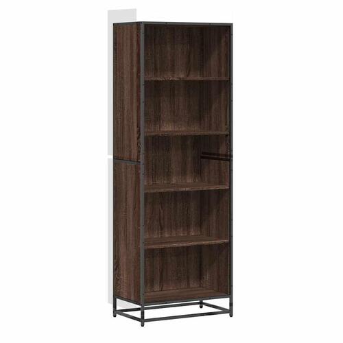 Bogreol 60x35x170,5 cm konstrueret træ brun egetræsfarve