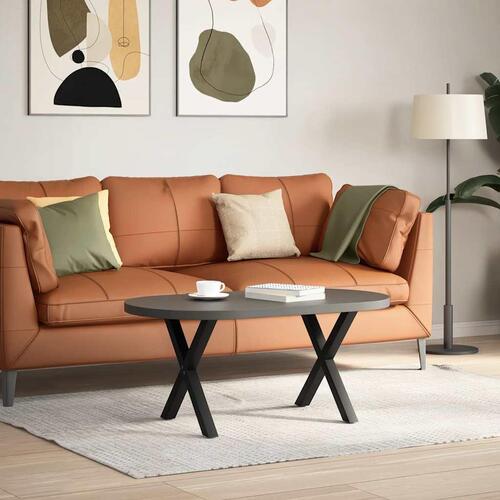 Sofabordben X-formet 2 stk 60x(42-43) cm stål sort
