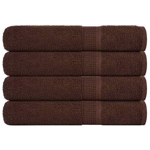 Saunahåndklæder 4 stk. 80x200 cm 360g/m2 100 % bomuld brun