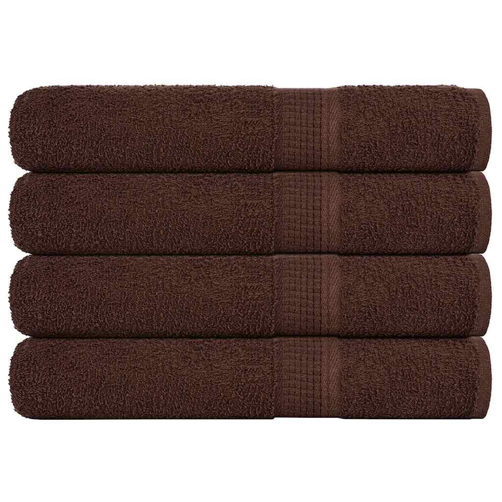Saunahåndklæder 4 stk. 80x200 cm 360g/m2 100 % bomuld brun