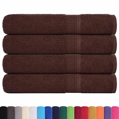 Saunahåndklæder 4 stk. 80x200 cm 360g/m2 100 % bomuld brun