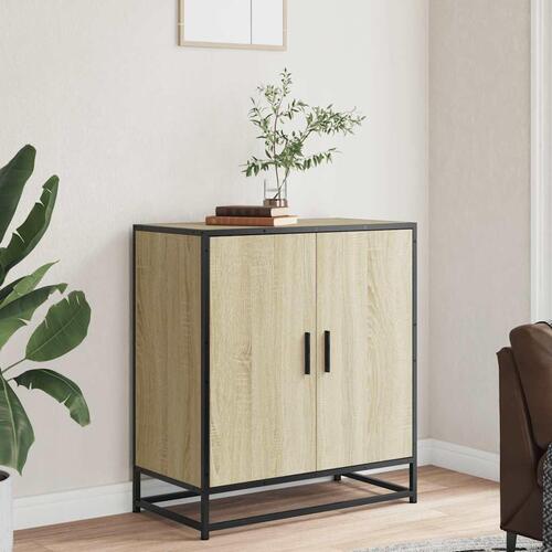 Skab 68x35x76 cm konstrueret træ og metal sonoma-eg