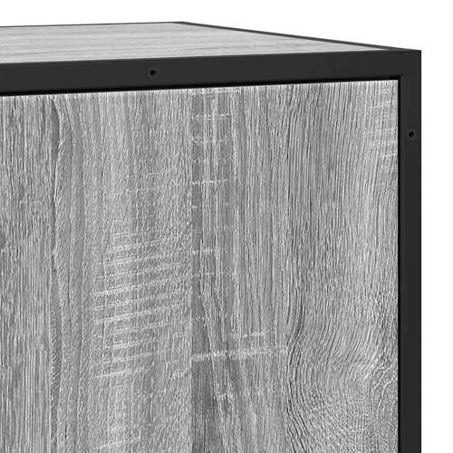 Skab 68x35x76 cm konstrueret træ og metal grå sonoma-eg