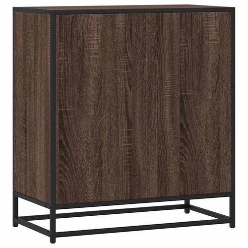 Skab 68x35x76 cm konstrueret træ og metal brun egetræsfarve
