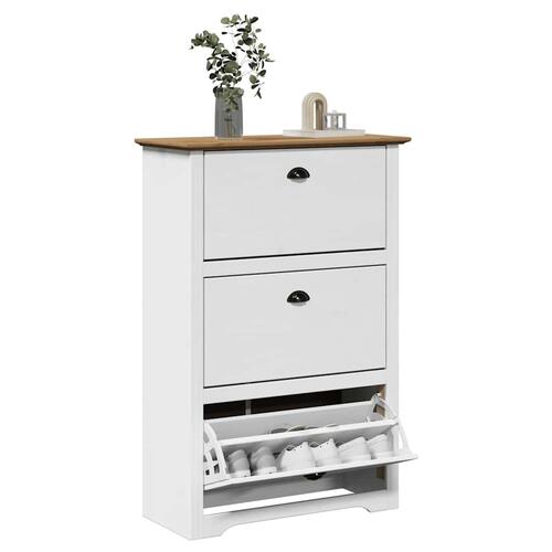 Skoreol BODO 80x35x118 cm hvid og brun