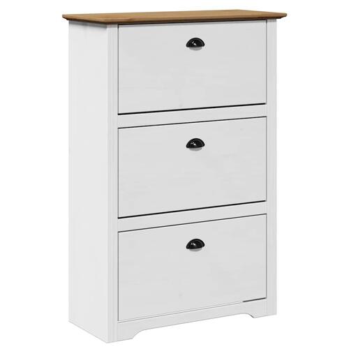 Skoreol BODO 80x35x118 cm hvid og brun