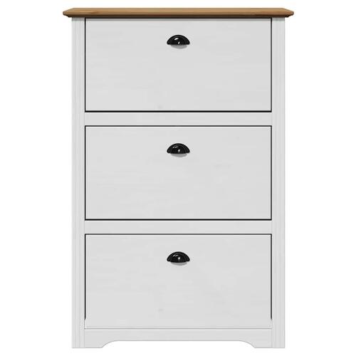 Skoreol BODO 80x35x118 cm hvid og brun