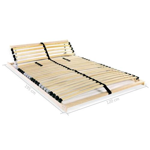 Lamelbund til seng med 28 lameller 7 zoner 120 x 200 cm
