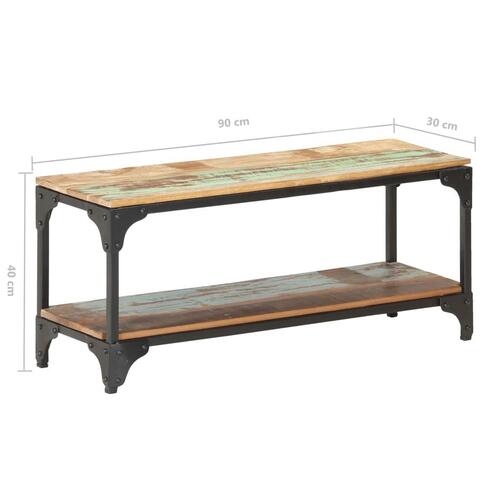 Sofabord 90x30x40 cm massivt genbrugstræ