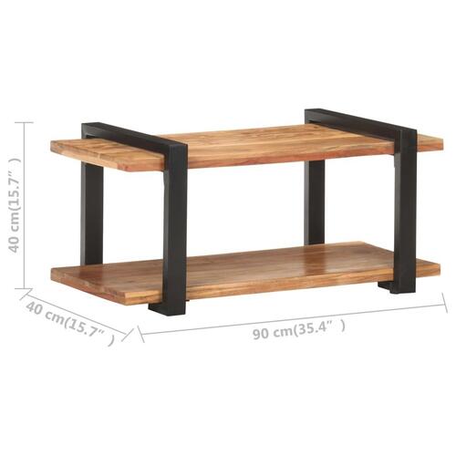 Tv-skab 90x40x40 cm massivt akacietræ