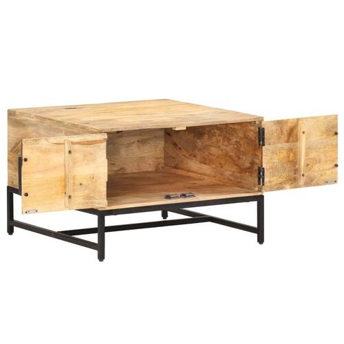 Sofabord 67x67x45 cm massivt mangotræ