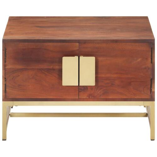 Sofabord 67x67x45 cm massivt akacietræ honningbrun