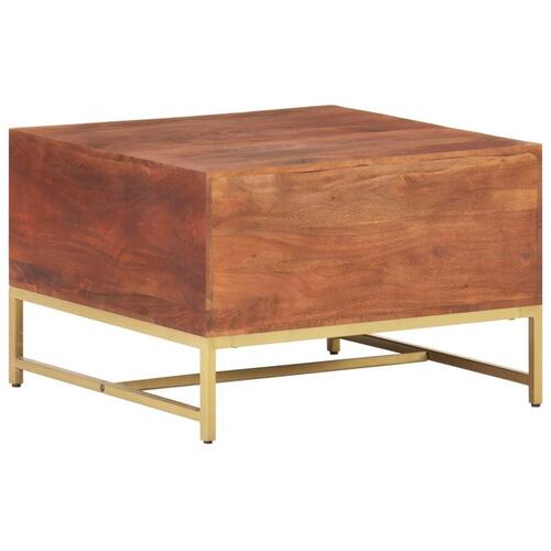 Sofabord 67x67x45 cm massivt akacietræ honningbrun