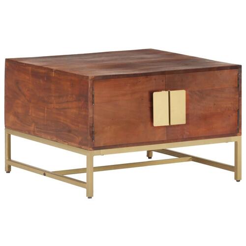 Sofabord 67x67x45 cm massivt akacietræ honningbrun