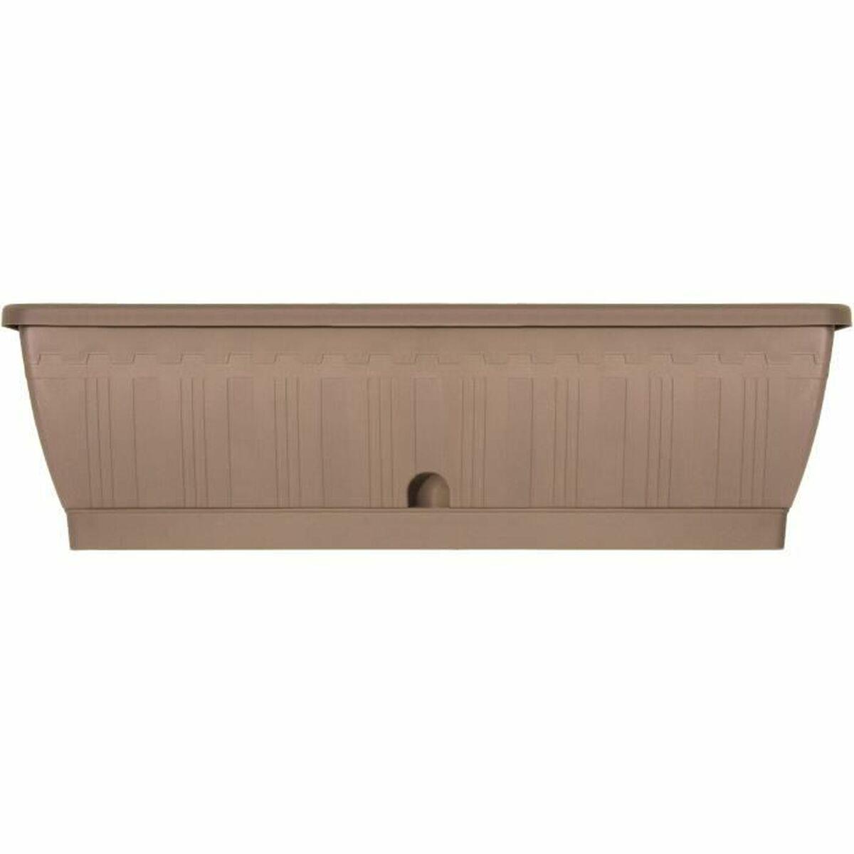 Garden ID selvvandende altankasse, taupe - 60 cm billede