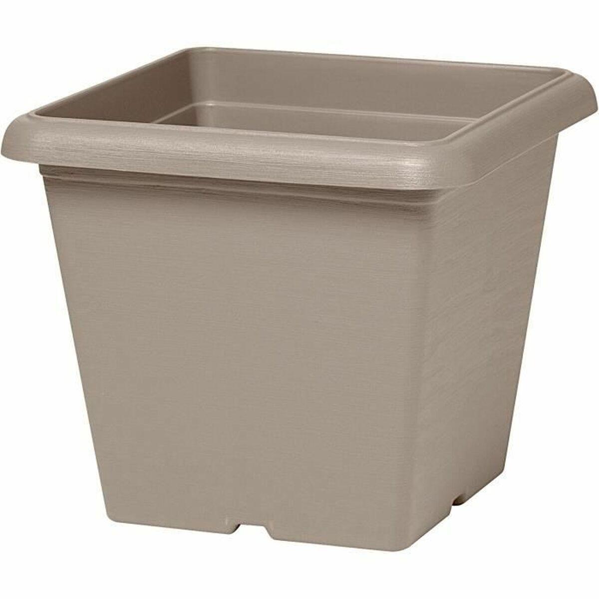 Garden ID urtepotte - taupe, firkantet 40 × 35 cm billede
