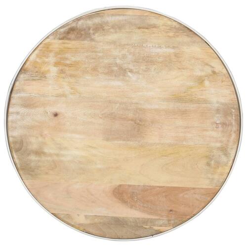 Sofabord 68x68x36 cm massivt mangotræ hvid