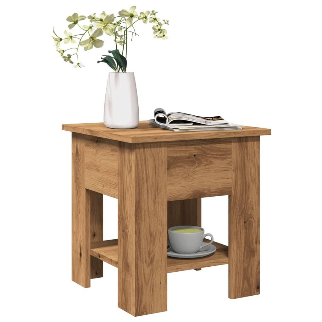 Sofabord 40x40x42 cm konstrueret træ kunsteg billede