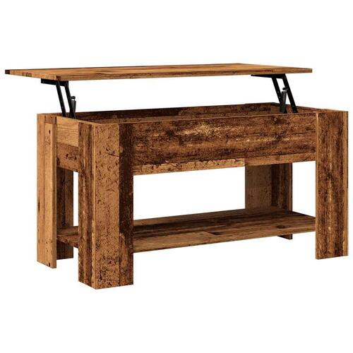 Sofabord 101x49x52 cm konstrueret træ antikt træ