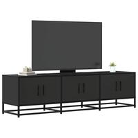Tv-bord 150x35x41 cm konstrueret træ og metal sort