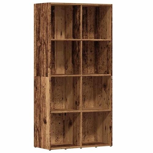 Bogskab 66x30x130 cm konstrueret træ antikt træ