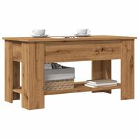 Sofabord 101x49x52 cm konstrueret træ kunsteg