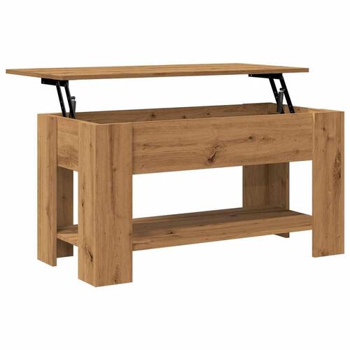 Sofabord 101x49x52 cm konstrueret træ kunsteg