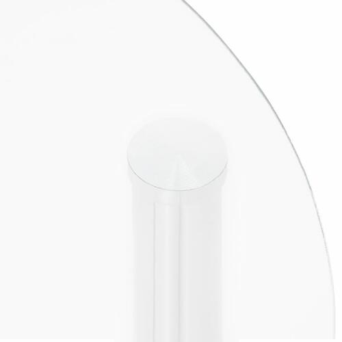 Sidebord med hylde 38 cm hærdet glas transparent