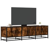 Tv-bord 150x35x41 cm konstrueret træ metal røget egetræsfarve