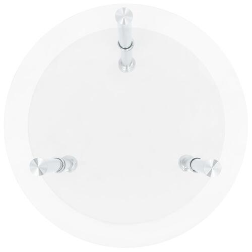 Sidebord med hylde 38 cm hærdet glas transparent